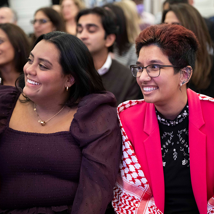 Subah Imami and others watching awards ceremony